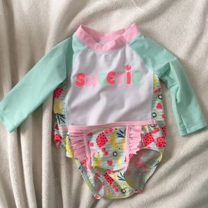 Rash guard bathing suit